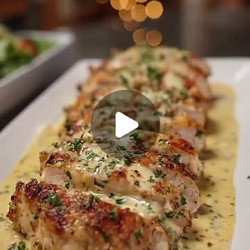 Oven-baked Caesar Chicken With Creamy Dijon Parmesan Sauce