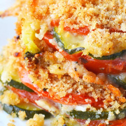 Zucchini Tomato Casserole With Crumb Topping