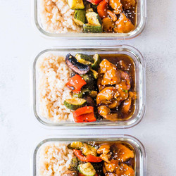 Teriyaki Chicken Stir-fry Meal Prep Lunch Boxes