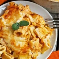 Creamy Pumpkin Pasta Bake