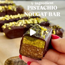 4-ingredient Pistachio Nougat Bar