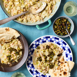 White Bean, Leek And Fennel Casserole With Gremolata