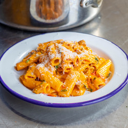 Creamy Chorizo &amp; Mascarpone Rigatoni