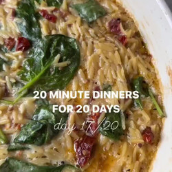 Boursin Spinach &amp; Sun-dried Tomato Orzo Bake