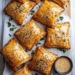 Cheesy Vegan Potato And Onion Puff Pastries