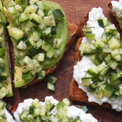 Cottage Cheese And Cucumber Toast