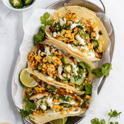 Crazy Good Street Corn Chicken Tacos