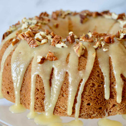 Bourbon Pecan Banana Cake