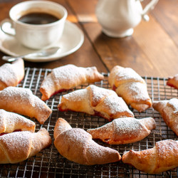 Croissants Made Of Shortcrust Pastry With Marmalade Filling
