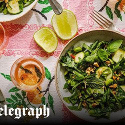 Raw Salad With Lime Dressing And Peanuts