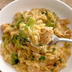 One Pan Unexpected Cheddar Chicken Orzo