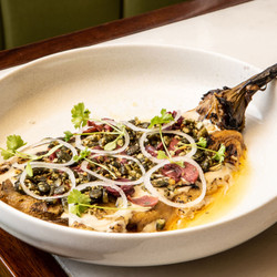 Smoky Charred Aubergine With Tahini Dressing