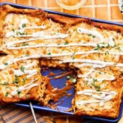 No-roll Sheet Pan Chicken Enchiladas