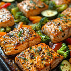 Easy Sheet Pan Salmon &amp; Veggies