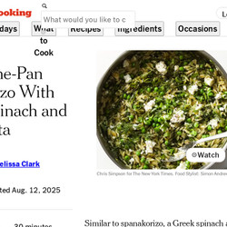 One-pan Orzo With Spinach And Feta