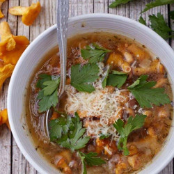 Chanterelle And Lentil Soup