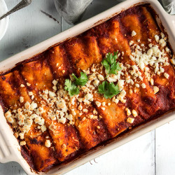 Sweet Potato Enchiladas With Black Beans