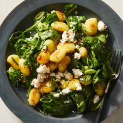 NYTimes: Crispy Gnocchi With Spinach and Feta
