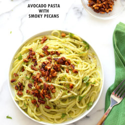 Avocado Pasta With Smoky Pecans