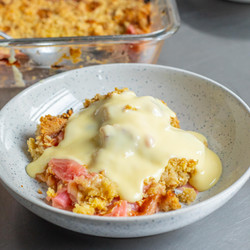 Rhubarb Crumble &amp; Ginger Custard