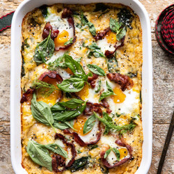 Everything Cheesy Potato And Egg Casserole