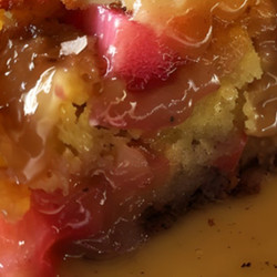 Rhubarb Cake With Butter Sauce