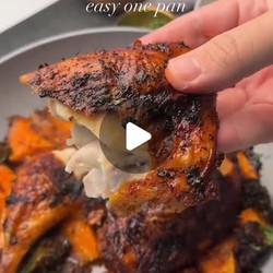 One Pan Roasted Chicken &amp; Veggies
