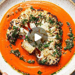 Cauliflower Steaks With Romesco Sauce