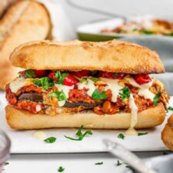 The Ultimate Vegan Eggplant "parm" Sandwich