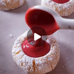 Raspberry Curd Stuffed Lemon Curd Cookies