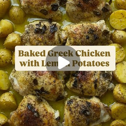 Baked Greek Chicken With Lemon Potatoes