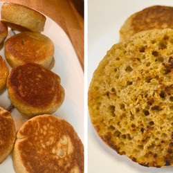 Easy Whole Grain Sourdough English Muffins