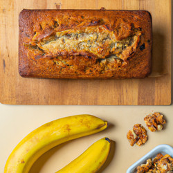 Whole Wheat Flour Banana Walnut Bread