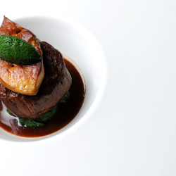 Beef Fillet, Foie Gras, Parsley Purée And Madeira Sauce