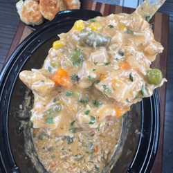 Crockpot Chicken Pot Pie And Biscuits