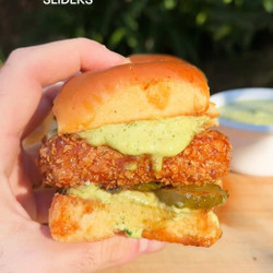 Hot Honey Tofu Sliders With Spicy Ranch