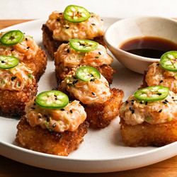Yuzu Ponzu Salmon With Crispy Rice Recipe By Tasty
