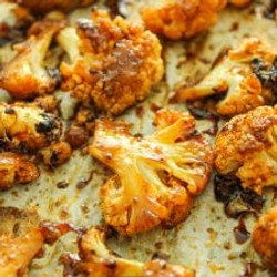 Sweet And Spicy Baked Cauliflower