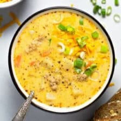 Beer Cheese Potato Soup With Sausage