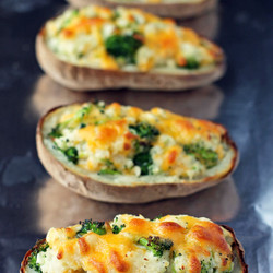 Broccoli Cheddar Twice Baked Potatoes