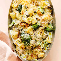 Baked Broccoli-and-artichoke Shells