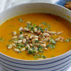 Vegan Butternut Squash Carrot Ginger Soup