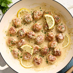 Chicken Meatballs In Cream Sauce