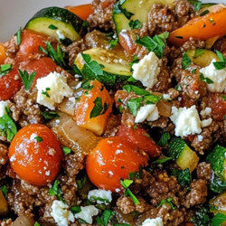 Mediterranean Ground Beef Stir Fry