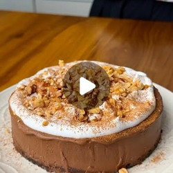 Apple Chocolate Walnut No-bake Cake