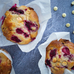 Raspberry And White Chocolate Muffins