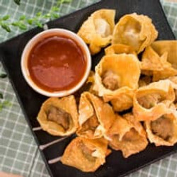 Fried Wontons Recipe - เกี๊ยวทอด
