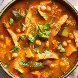 Moroccan Chicken-and-couscous Soup