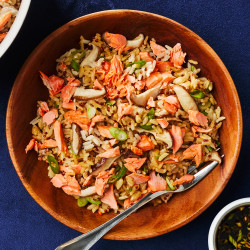 One-pot Salmon And Shiitake Rice