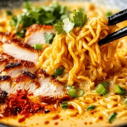Fiery Chicken Ramen : A Comforting Noodle Bowl